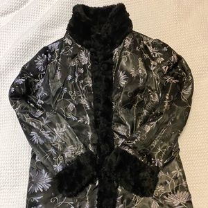 Faux fur traditional Chinese coat